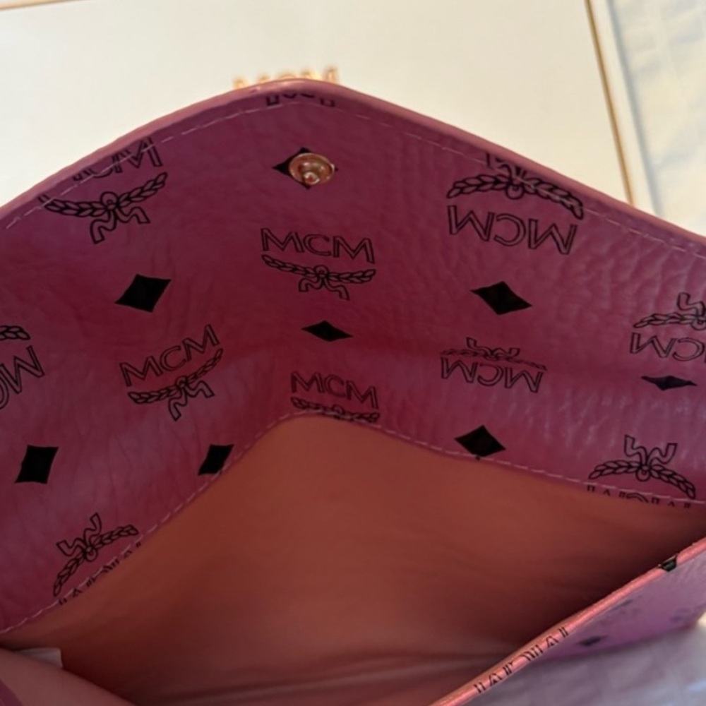 MCM Pink Logo Envelope Pouch -New. Additional colors available. - Picture 12 of 14